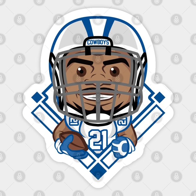 Ezekiel Elliott Sticker by Mudahan Muncul 2022